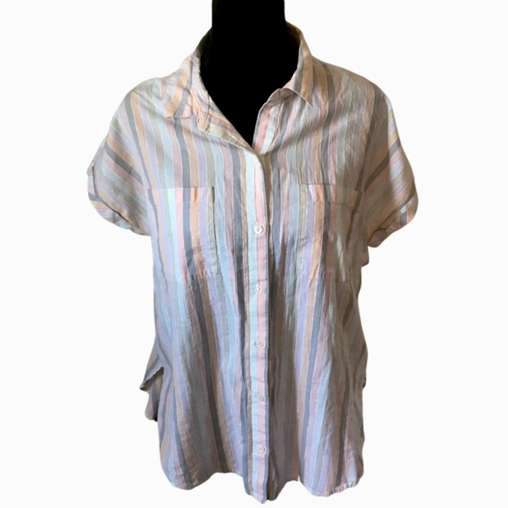 Lightweight cotton striped shirt